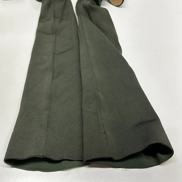 Yeezy Season 2 Thigh High Open Toe Sock High Heeled Boots Olive Green Size 37 - Picture 10 of 12